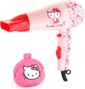 image of the hello kitty dryer and accompanying purse