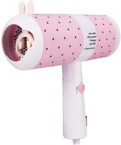 Pink suying chil hair dryer with rabbit ears