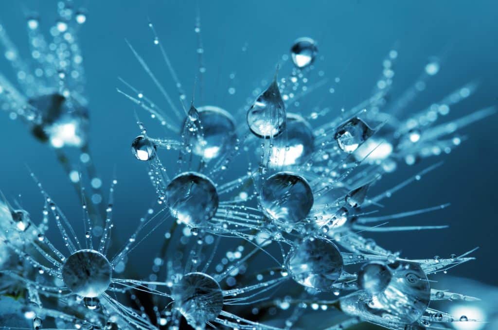 Image of water droplets representing ions
