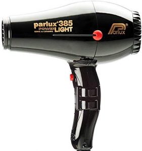 Image of the black Parlux 385 Power Light hair dryer