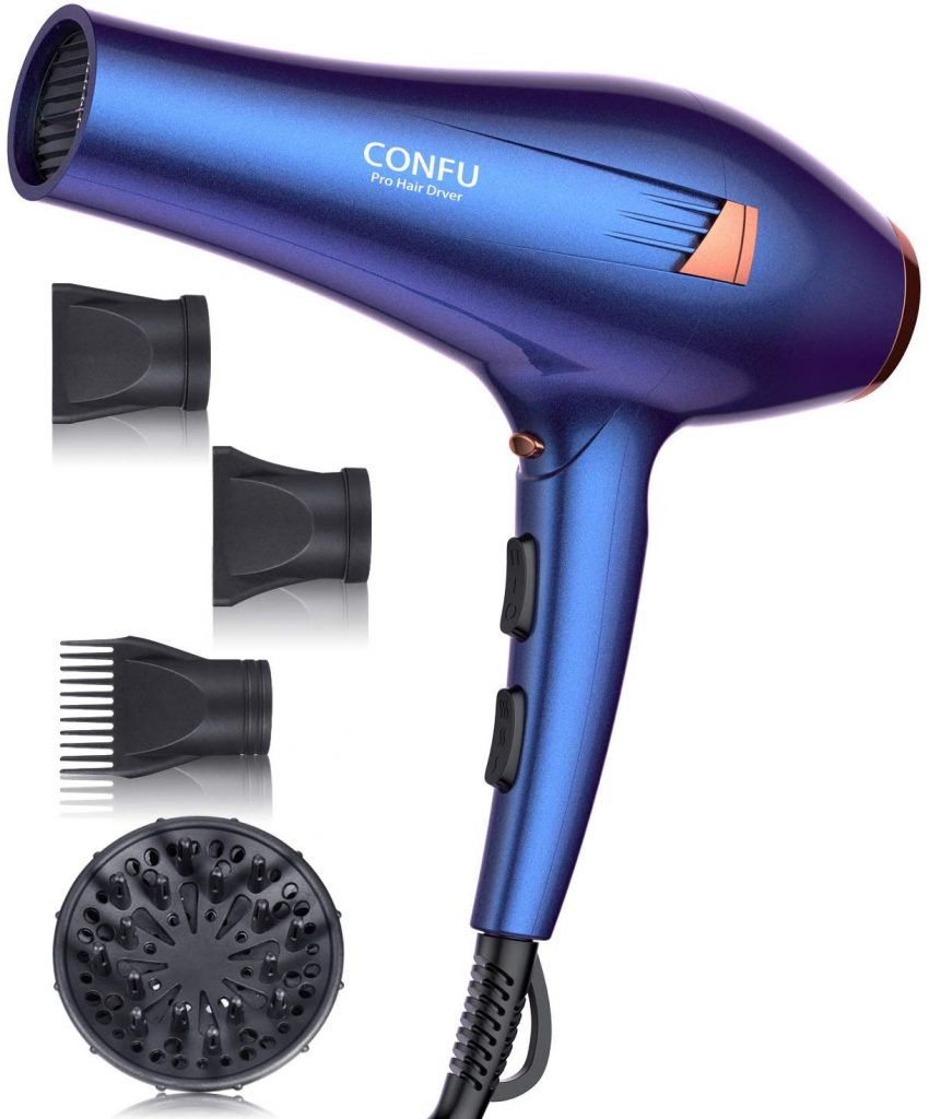 Image of the blue Confu Pro hair dryer