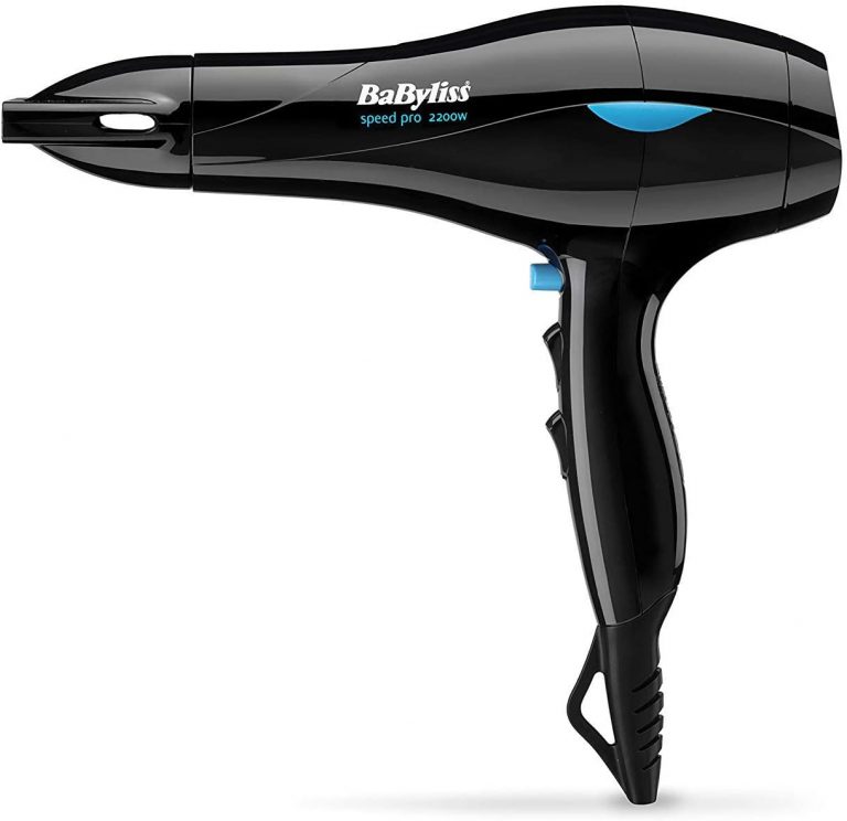 Image of the black and blue Babyliss Speed Pro hair dryer